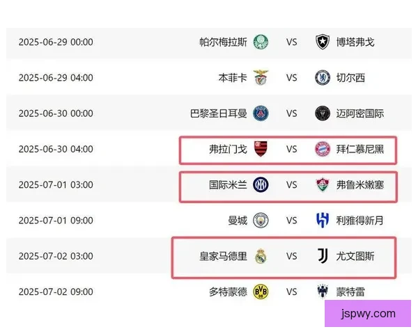 世俱杯八强出炉国米曼城尤文迈阿密出局下半区欧冠为中心格局重塑